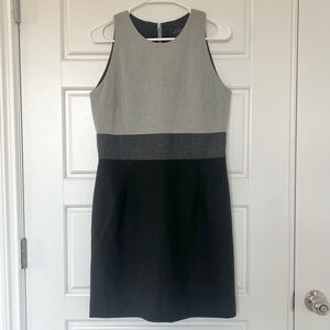 Pink Tartan Gray Colorblock Sheath Dress Size 8